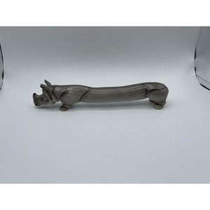 Vintage Rare Long Rhino Salt Pepper Shaker Craftsman China Japan Kitsch CHIP EAR